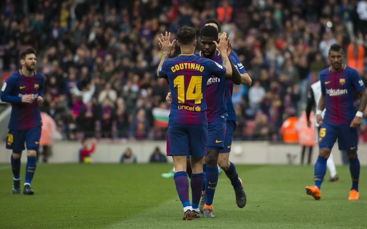 Las cinco asistencias de Coutinho con el FC Barcelona