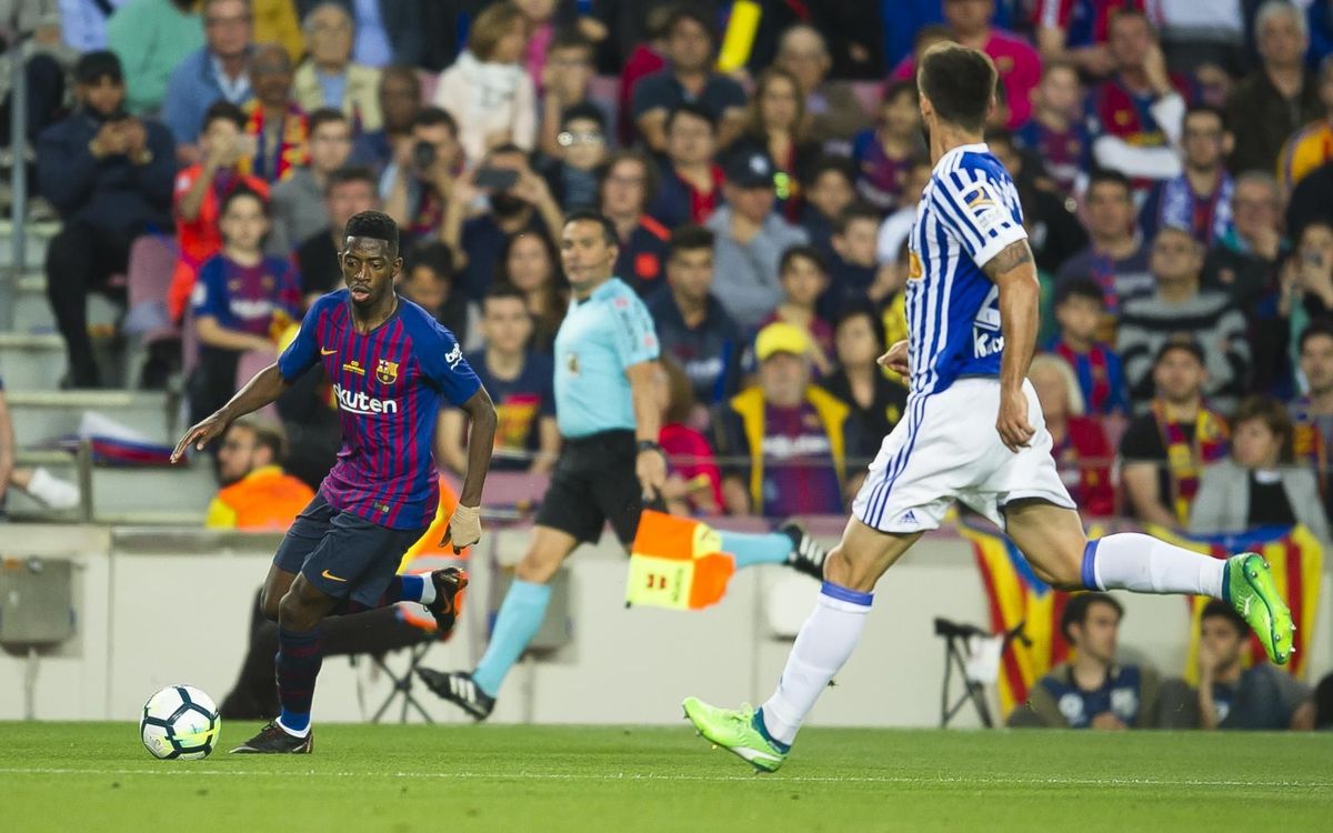 Ousmane Dembélé souffre d'une entorse à la cheville droite